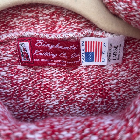 Vintage Red Marled Turtleneck Sweater - Picture 3 of 8